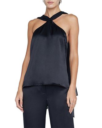 L'agence Lagence Riviera Shoulder Silk Cape Top