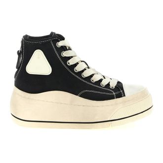 R13 Schoenen, Dames, Zwart, 37 EU, Katoen, High Top Sneaker