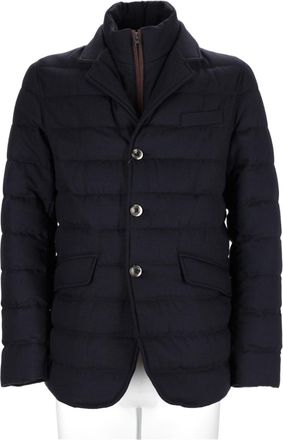 Herno Blue Quilted Padded Viscose-Blend Sports Jacket
