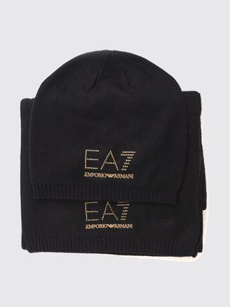 Emporio Armani 2-Piece Wool Blend Set with Beanie and Embroidered Logo