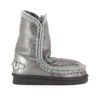 Mou Schoenen, Dames, Grijs, 36 EU, Leer, Dames Casual Grijze Leren Enkellaars