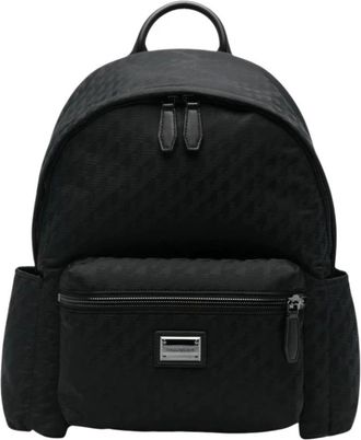 Emporio Armani Eagle All Over Rugzak - Heren - Tassen - Zwart - Maat: ONE Size Polyamide