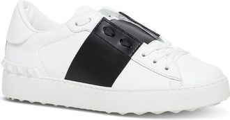 Valentino Garavani Womens Sneakers Open White Leather Calfskin Trainers