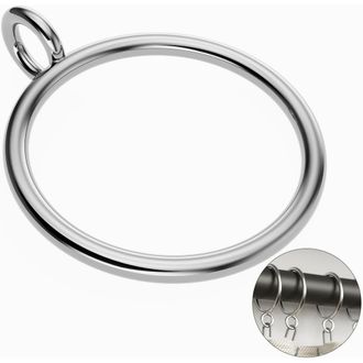 OEM 50 Anillas Met&aacute;licas Con Ojales Para Cortinas, De 3,8 Cm De Di&aacute;metro Interior, Para Barras De Cortina, Color Plata (para Barras De Cortina De Hasta 3,