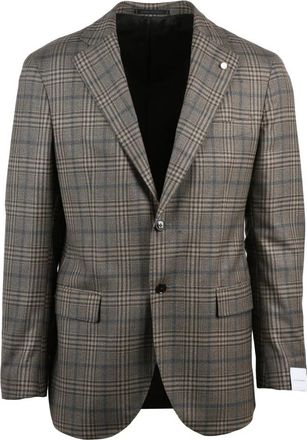 Luigi Bianchi Mantova Giacca Stondata - Heren - Blazers - Bruin - 2XL - Wol - Jassen
