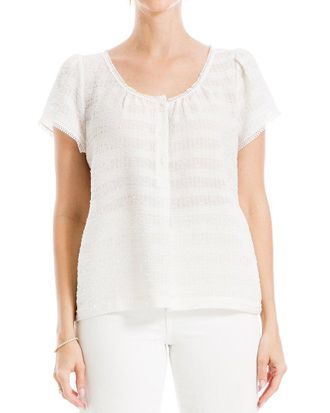 Max Studio Button Front Blouse