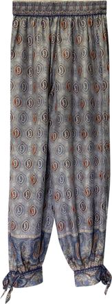 Zimmermann Vitali Tied Harem Pants in Multicolor Silk