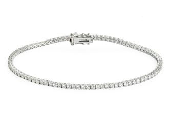 Bespoke 18ct White Gold Diamond Tennis Bracelet