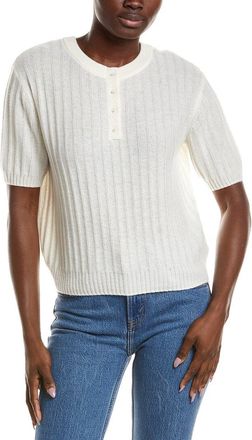 Naadam Naadam Coastal Cashmere Reversible Henley Sweater