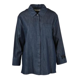 Max Mara Dames, Blouses & Shirts, Blauw, Maat: XS Denim