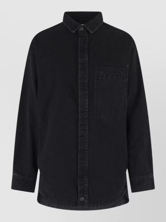 Entire studios casual jacket buttoned cuffs front pocket
