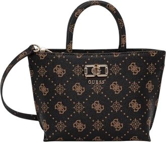 Guess Emelie Logo Mini - Dames - Shoppers - Bruin - ONE Size - Leer - Tassen