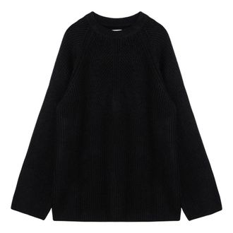 Loulou Studio Truien & Vesten, Dames, Zwart, M, Ronde Hals T-shirt