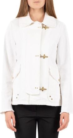 Fay Hooks Jacket - Dames - Zomerjassen - Wit - M - Katoen - Jassen