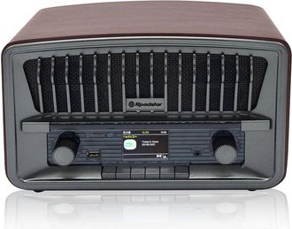 Roadstar Hra-270d+bt Radio Port&aacute;til Vintage Digital Dab/dab+/fm Bluetooth Usb Stereo Aux-in, Despertador Alarma Dual Madera - Madera