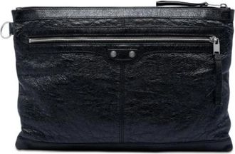 Balenciaga Pre-owned Clutch Bag - Dames - Vintage Clutch - Zwart - ONE Size - Leer - Vintage