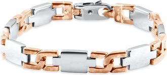 Pompeii3 Mens Link 14k Gold (89gram) or Platinum (143gram) 9.5mm Bracelet 8.5