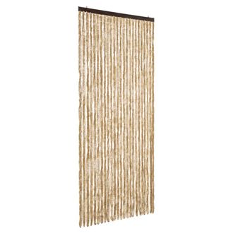 vidaXL Cortina Antimoscas Chenilla Beige 100x200 Cm Vidaxl