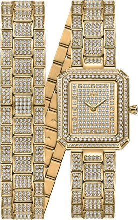 JBW Arc Diamond Wrap Bracelet Watch, 23mm in Gold at Nordstrom