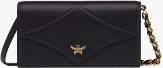 MCM Diamond Chain Wallet in Calfskin