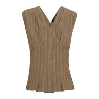 Cortana Tops, Dames, Bruin, XS, Katoen, Ida Top