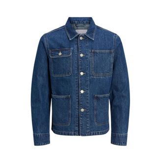 Jack & Jones Blauwe Denim Jack met Lange Mouwen - Heren - Spijkerjassen - Blauw - S - Denim - Jassen