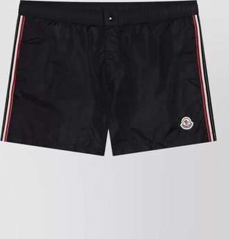 Moncler stripe detail shorts featuring back pocket