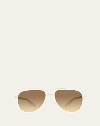 Barton Perreira Cani Titanium Aviator Sunglasses