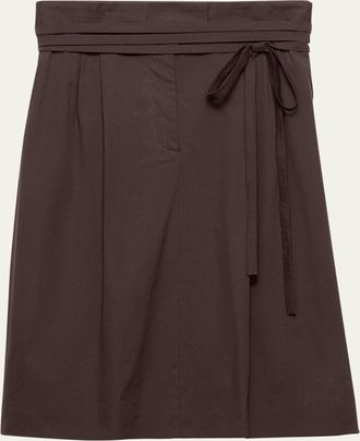 Prada Poplin Poplin Wrap Skirt