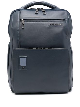 Piquadro Zaino Akron in pelle - Blu