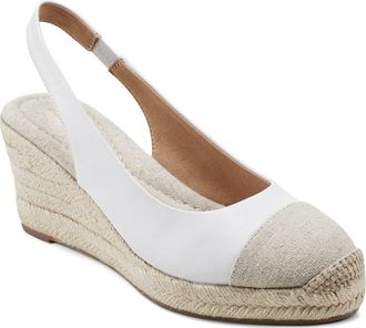 Easy Spirit Margie Slingback Wedge Espadrille Pump in White at Nordstrom Rack, Size 5.5
