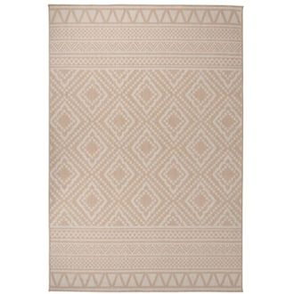 vidaXL Alfombra de exterior de tejido plano rayas marrones 160x230 cm Vidaxl