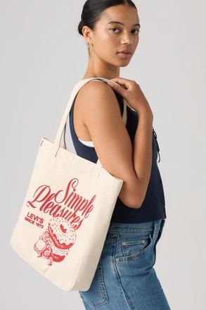 Levi's Everyday Graphic Tote - Women - One Size - Red / Simple Pleasures Donut Red