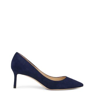 Jimmy Choo London Navy Blue Romy Pumps