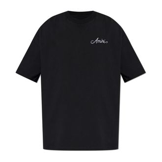 Amiri T-Shirts, male, Black, Size: 2XL MA Quad Checkerboard Oversized Tee