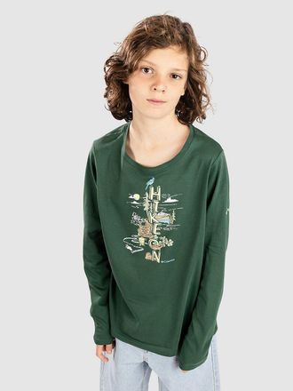 Columbia Dobson Pass Kids Longsleeve T-Shirt gr&uuml;n