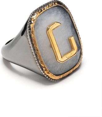 Zadig&Voltaire Cecilia signet ring - women - Brass - 1 - Silver