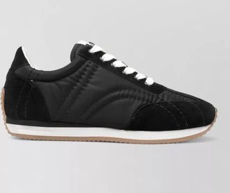 Toteme suede and nylon low-top sneakers