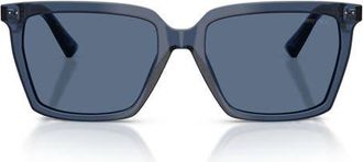 Jimmy Choo London 55mm Square Sunglasses in Transparent Navy/blue at Nordstrom