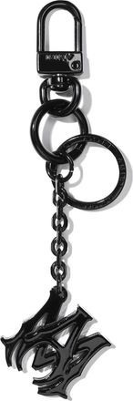 Amiri logo plaque keychain - unisex - Brass - One Size - Black