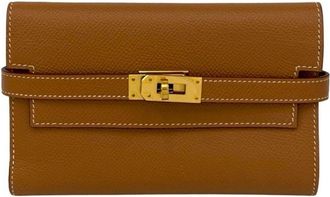 Hermès Brown Epsom Leather Wallet (Tri-Fold) (Pre-Owned)