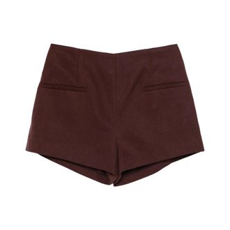 Faithfull The Brand Florine Mini Shorts - Dames - Bermuda - Bruin - XS - Leer - Korte Broeken