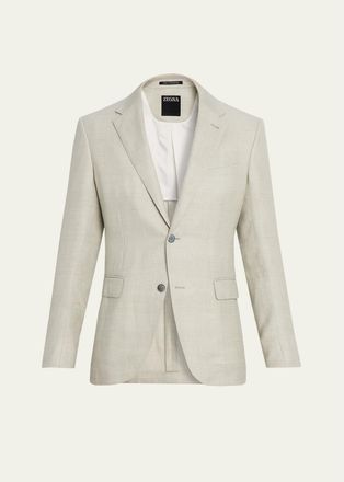 Ermenegildo Zegna Mens Cashmere Single-Breasted Sport Coat