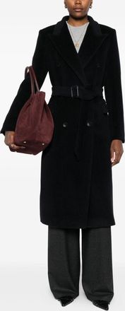 Tagliatore Womens Wool Double-bteasted Coat - Black - Size EU 46 (Womens)