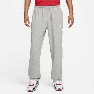 Nike Mens Club Knit Open Hem Pants - - White / Dark Grey Heather Size 3XLT