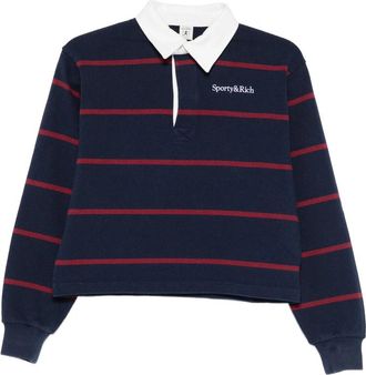 Sporty & Rich Striped Polo Top