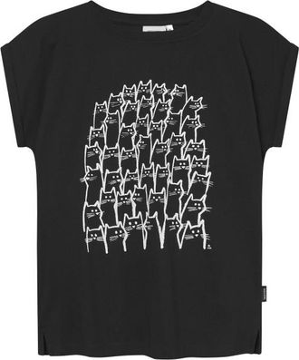 Dedicated T-Shirt Visby Cat Crowd T-Shirt f&uuml;r Damen | schwarz