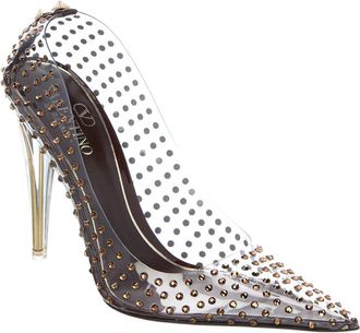 Valentino Rockstud 110 Vinyl & Leather Pump