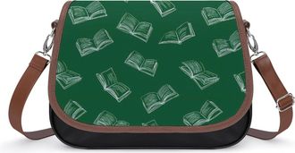 Generic Books Pattern Womens Crossbody Bag Fashion Shoulder Handbags Message Tote Bag with Adjustable Strap