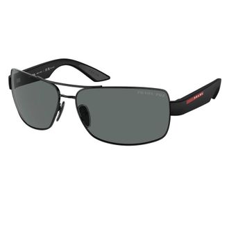 Prada Polar Dark Grey Wrap Mens Sunglasses PS 50ZS 1AB02G 65
